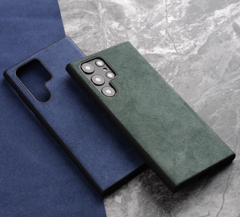Luxury Alcantara Samsung S22 Case Business Artificial Galaxy S22 Ultra Plus Leather Phone Cover