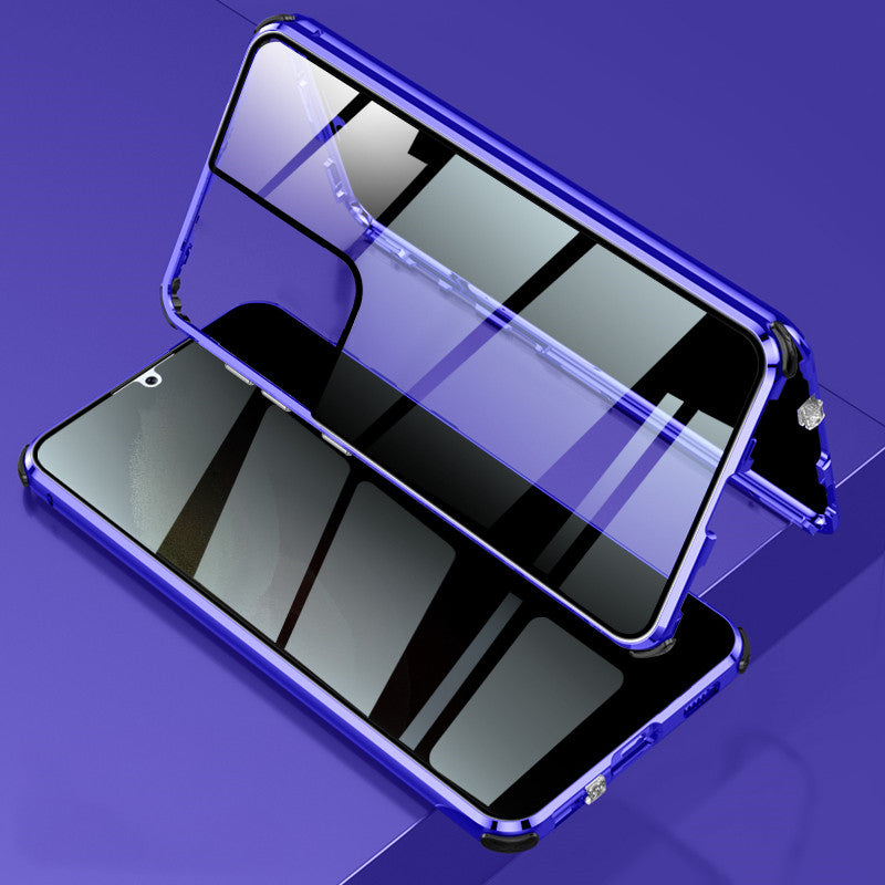 Anti-Spy Case Samsung  S21 Plus Ultra Magnetic Adsorption Privacy Protect Cover Two Sided Temper Glass