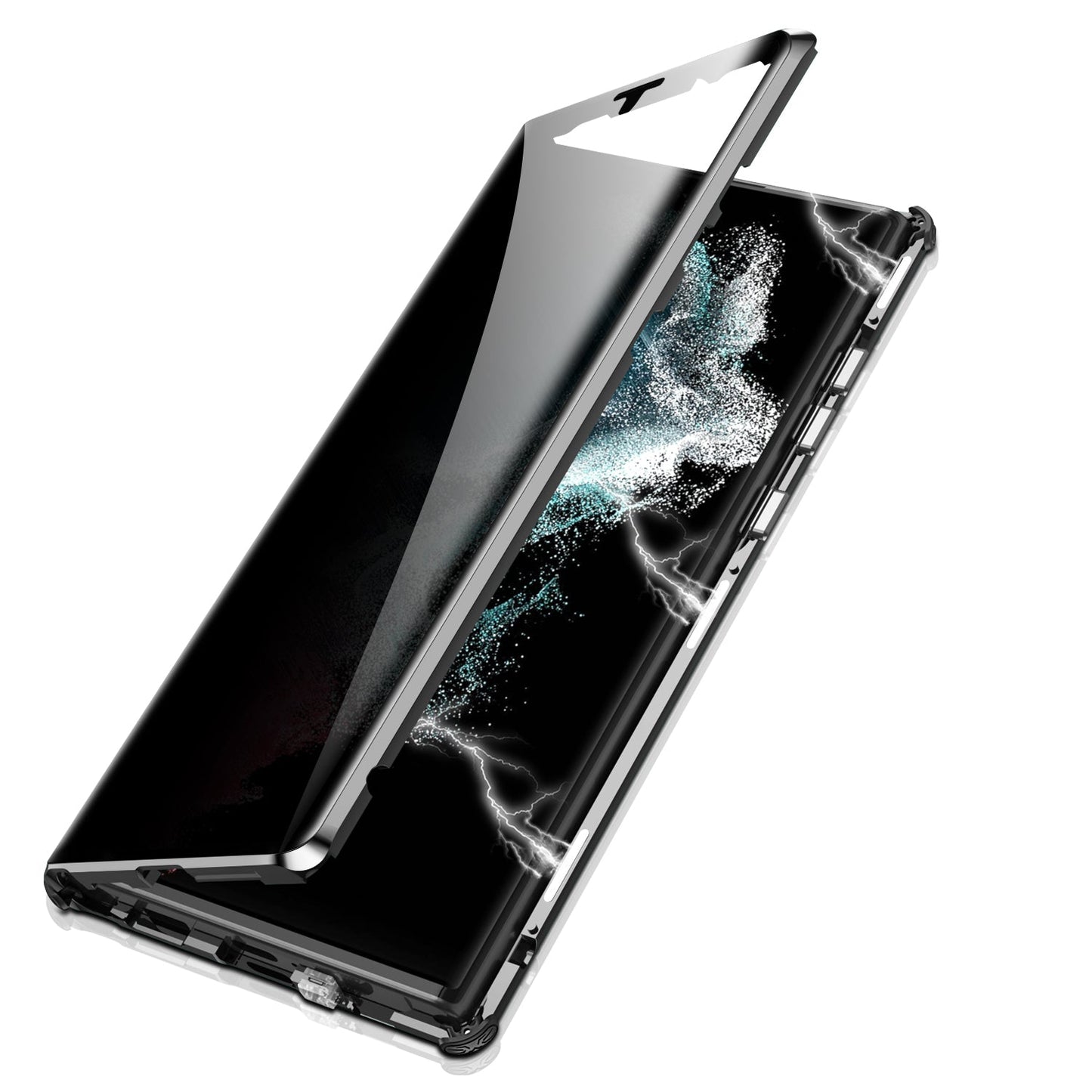 Anti-Peep H¨¹lle Samsung Galaxy S22 Ultra Privacy Case Vorderseite R¨¹ckseite Magnetische Adsorption Zweiseitiges Temperglas 