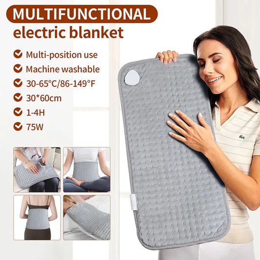 30*60cm Electric Heating Pad 9 Levels Heated Blanket Washable Winter Warmer Mat Heater For Back Neck Shoulder Legs	