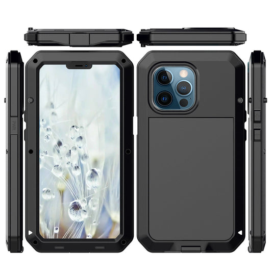 Outdoor iPhone 13 Pro Max Gorilla Glas H¨¹lle Doom Armor Sto?festes staubdichtes Metall Aluminium Case 