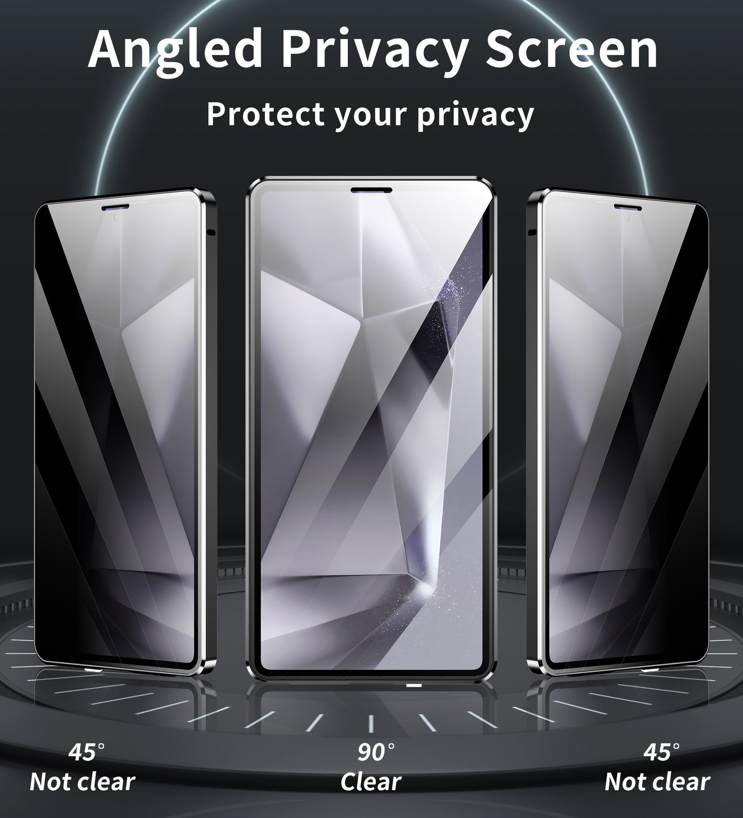 Luxuriöse Anti-peep Handyhülle Samsung Galaxy S26 Ultra S25 Plus S24 23 Doppelseitige Gehärtete Glas Hülle Metall Magnet Privatsphäre Schutzhülle Objektivschutz 360 Grad