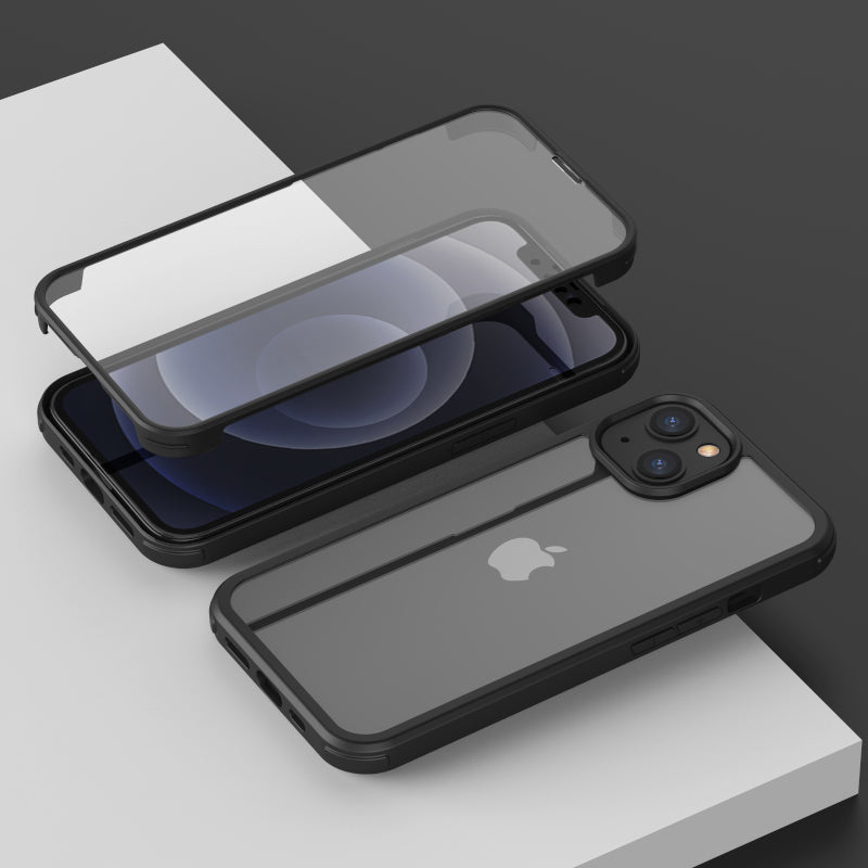 iPhone 13 Pro Max Silikon H¨¹lle Doppelseitige geh?rtete Glas Apple 13 Mini 360 Ganzk?rper Display Schutzh¨¹lle