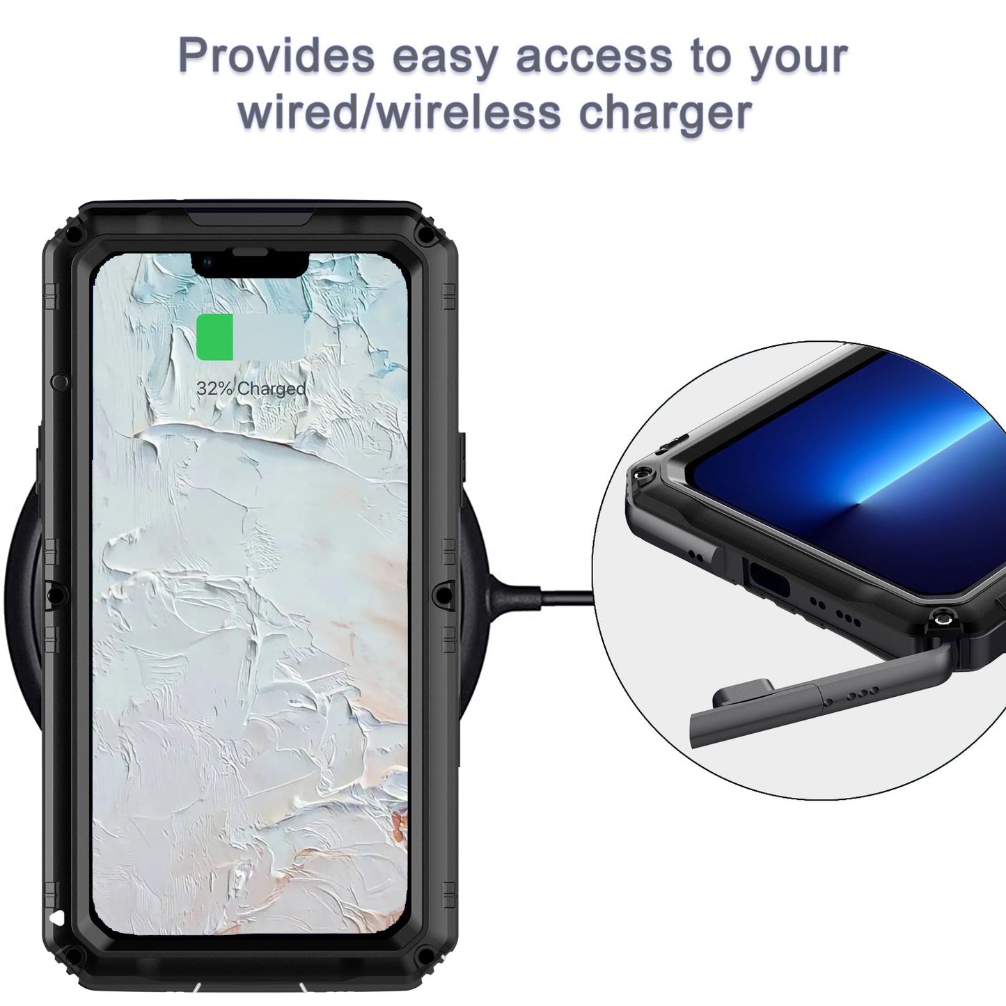 Luxury Outdoor iPhone 13 Pro Max Gorilla Case IP68 Waterproof Safeguard Heavy Duty Metal Armor Cover