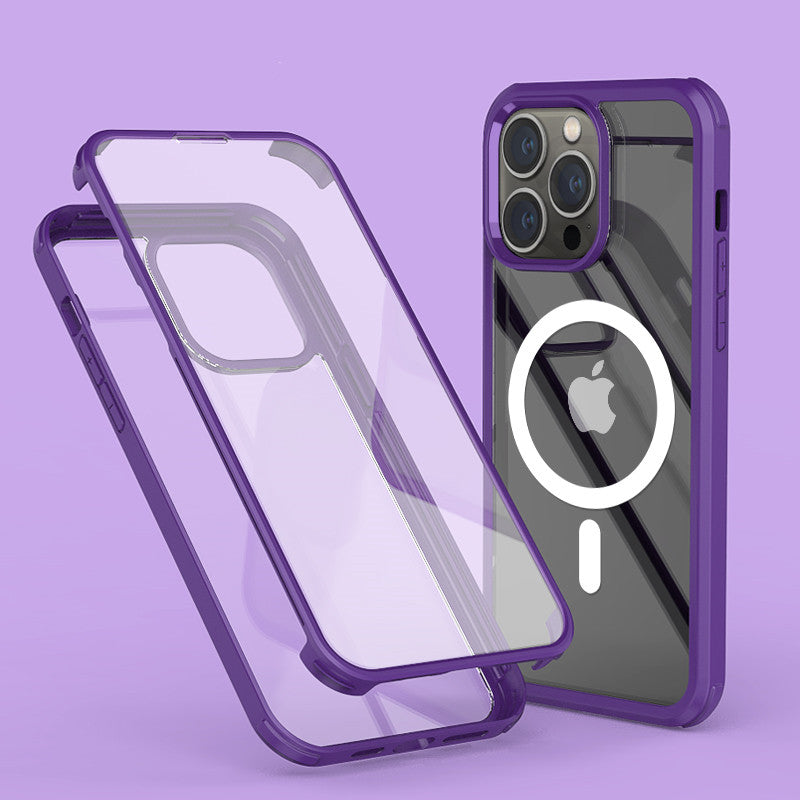 Apple Silicone Case iPhone 14 Pro Max Double Sided Tempered Glass Cover 14 Plus 360 Full-Body Screen Camera Protector