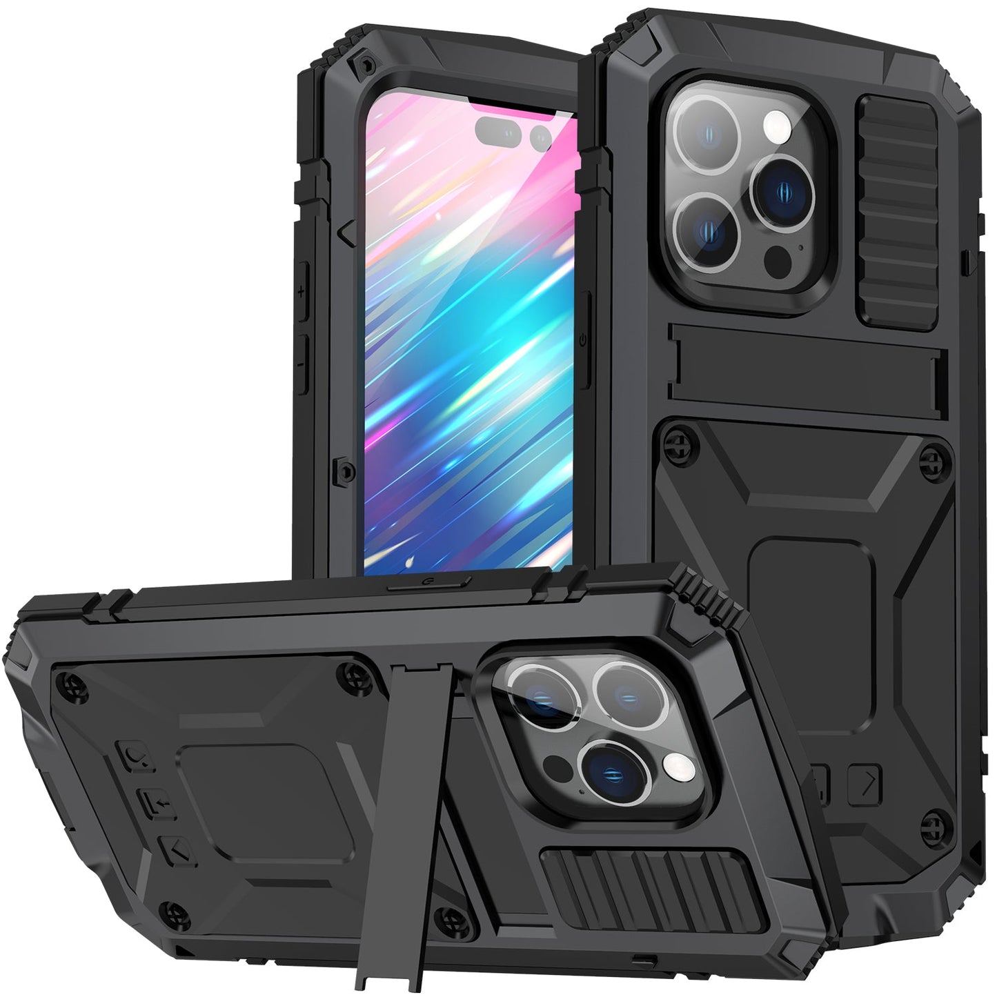 Apple iPhone 14 Pro Max Milit?r H¨¹lle Robuste St?nderabdeckung 14 Plus Rugged Armor Sto?fester Kameraschutz