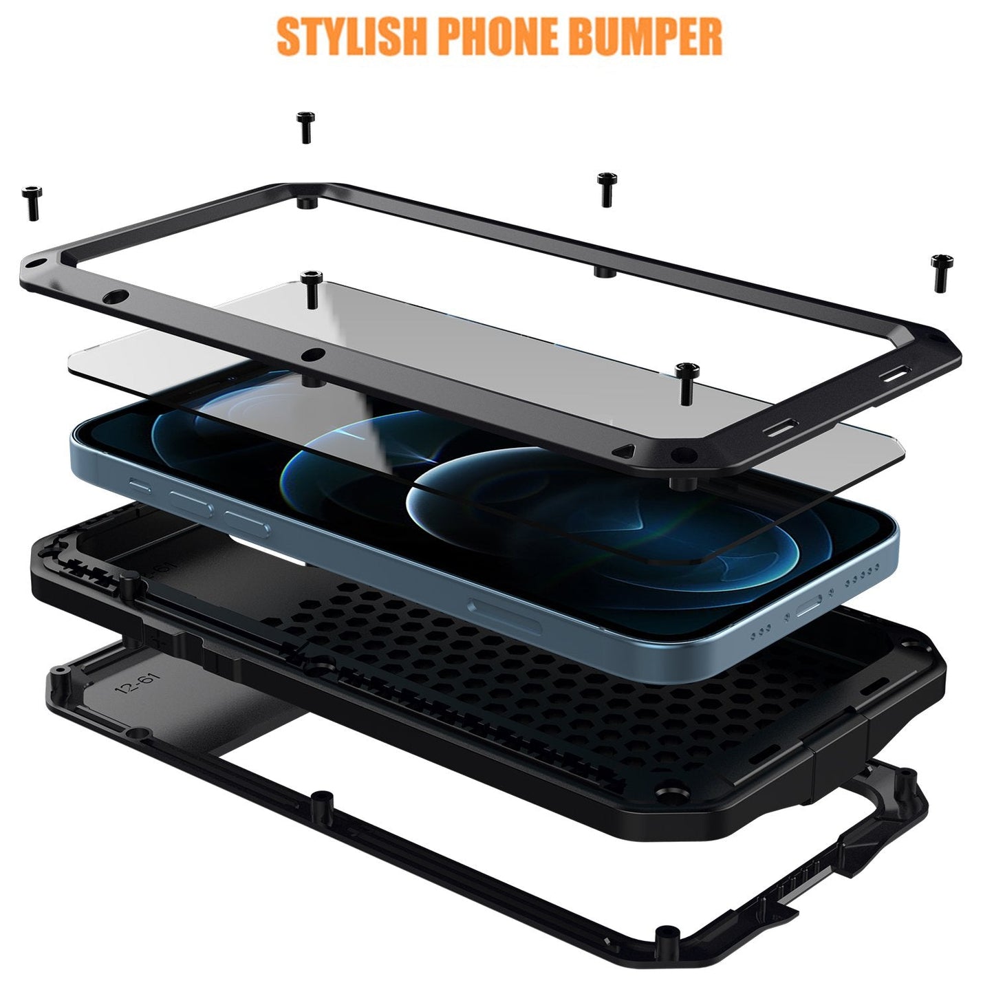  iPhone 11 Pro Max Gorilla Glas Handyh¨¹lle Doom Armor Case Sto?festes Staubdichtes Metall Aluminium