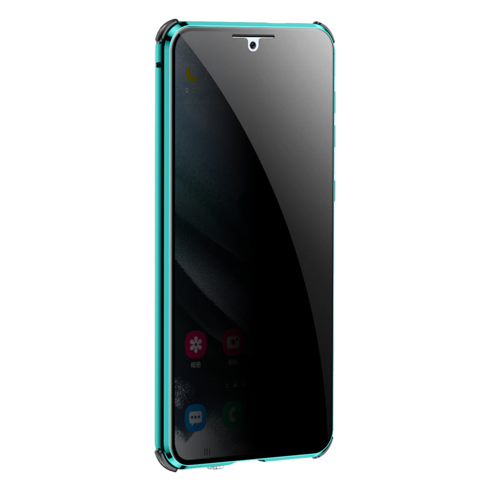 Anti-Spy Case Samsung  S21 Plus Ultra Magnetic Adsorption Privacy Protect Cover Two Sided Temper Glass