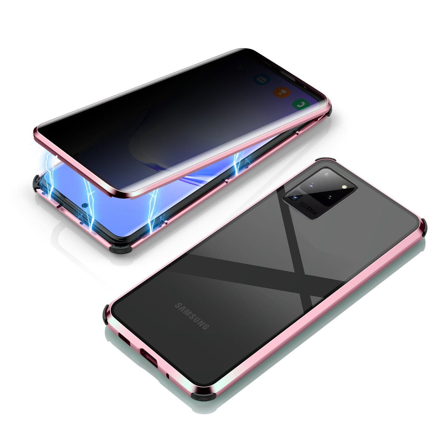Anti-Peep H¨¹lle Samsung Galaxy S20 Plus Ultra Magnetische Adsorption Privacy Case Doppelseitige Temperglas
