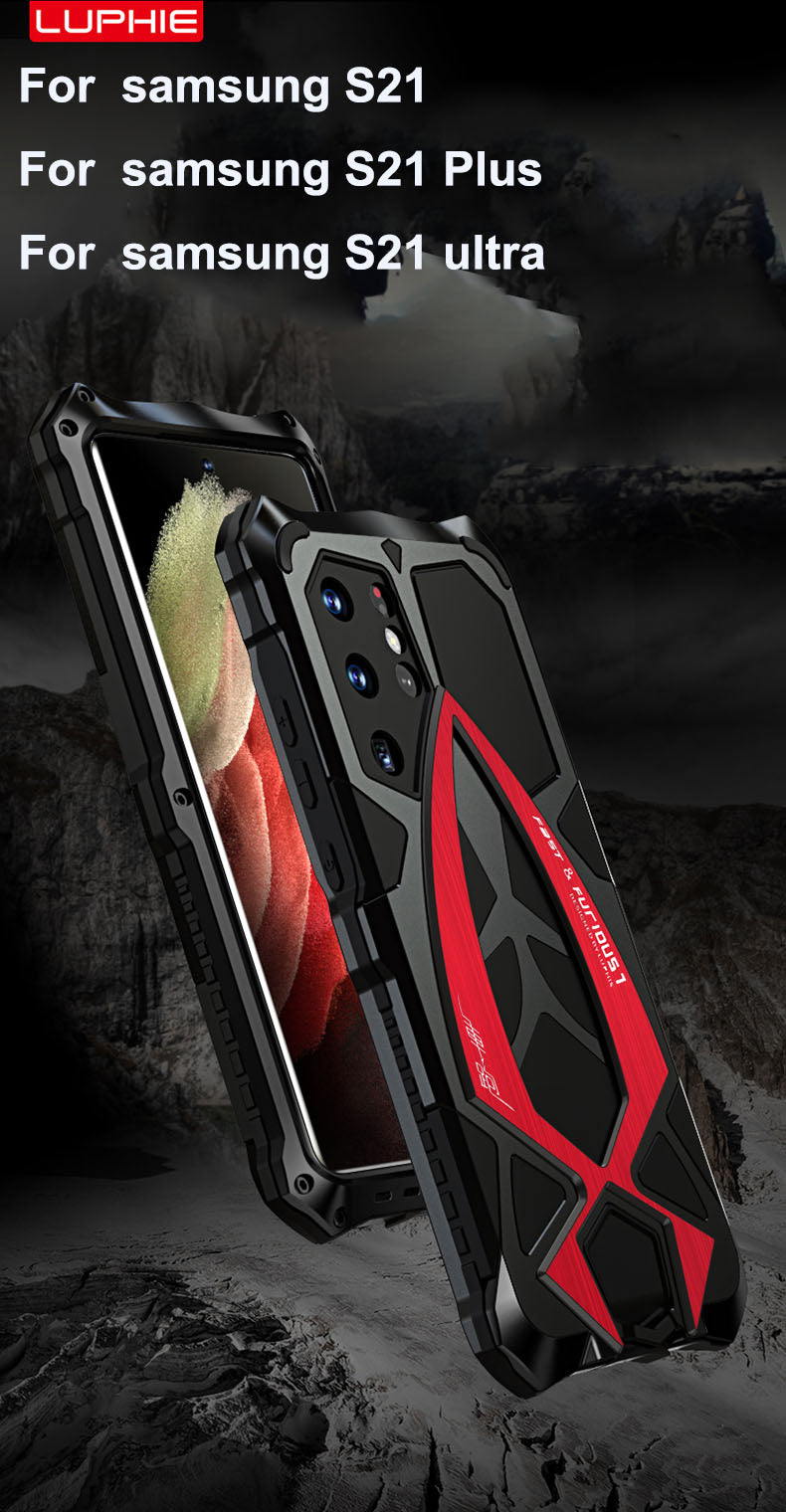 Cool Case Samsung S21 Ultra Race Car Fashion Heavy Duty Metal Armor Tough Cover For Galaxy S21 Plus S21 FE A72 A52 A52S Phone
