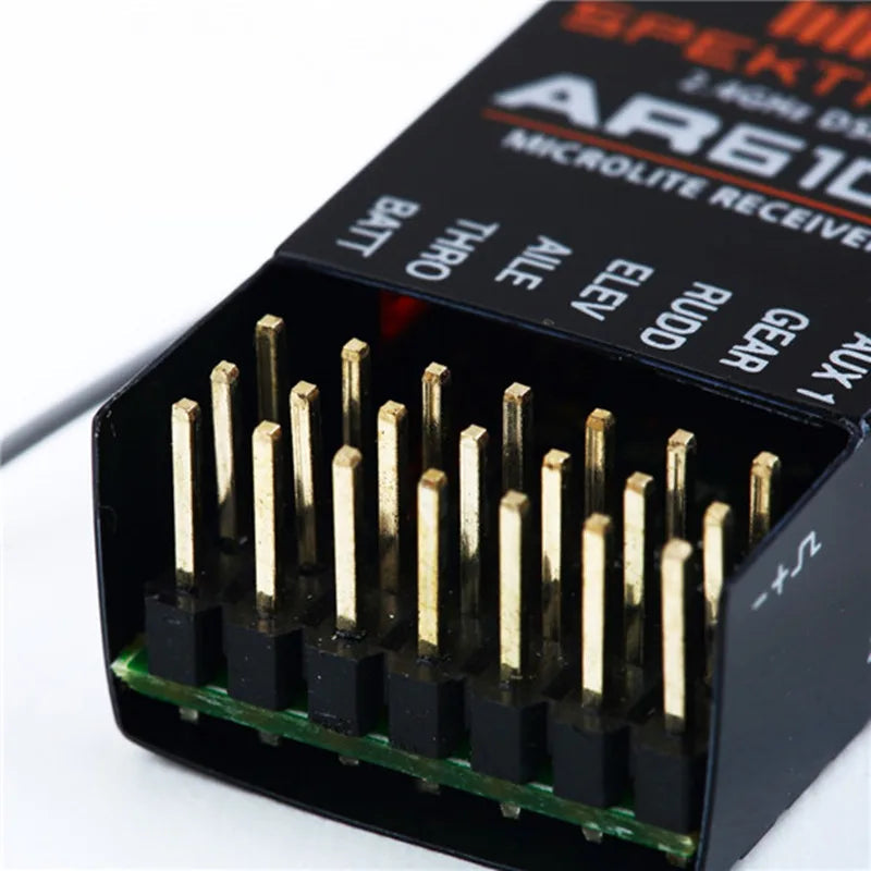 AR6100 Spectrum DSM2 6CH 2.4GHz Receiver for DX6i DX7 DX8 JR DSX6 DSX7Helicopter Airplane Drone Quadcopter with Bind Plug-ShoptAI	