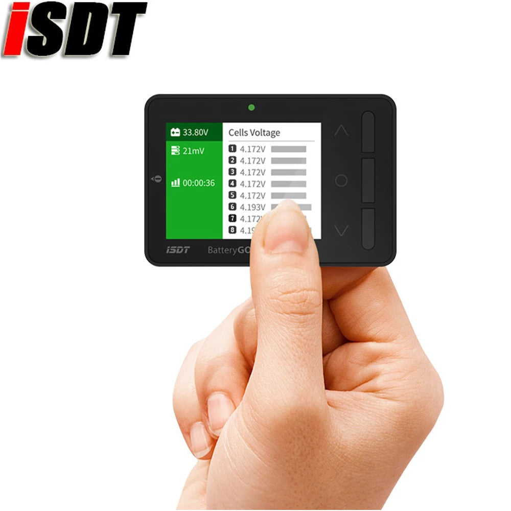 ISDT BattGo BG-8S Smart Battery Meter Digital Capacity Checker Balancer Receiver Signal Tester for NiMH, LiPo, Li-ion, NiCd-ShoptAI	