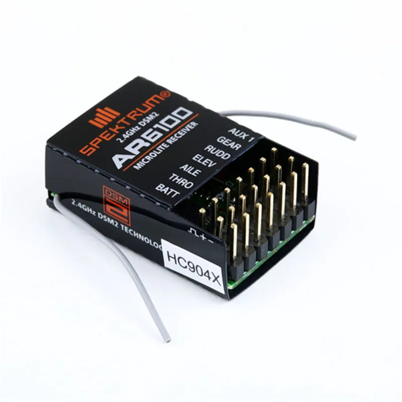 AR6100 Spectrum DSM2 6CH 2.4GHz Receiver for DX6i DX7 DX8 JR DSX6 DSX7Helicopter Airplane Drone Quadcopter with Bind Plug-ShoptAI	