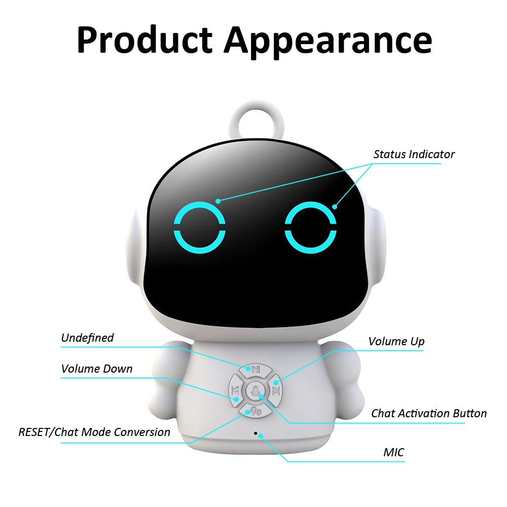 Tuya AI Smart Robot WiFi Early Education Toys for Children Speech Recognition & Voice Interactive Educational Learning Machine-ShoptAI	