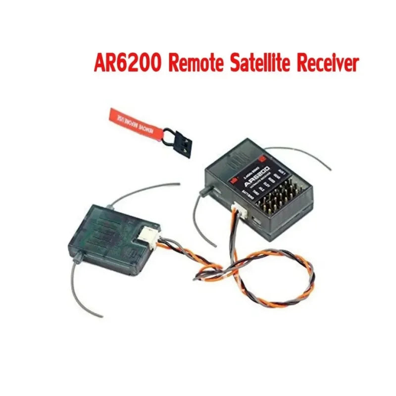 6CH DSM2 AR6200 Spectrum Receiver With Satellite for Specktrum DX6i DX7 DX8 DX9 JR DSX6 DSX9 RC Helicoter Plane-ShoptAI	