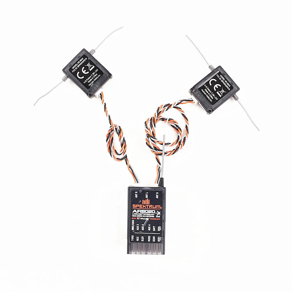 Spectrum AR9020 Receiver 2 Satellites DSMX 9 Channel Suit for Specktrum DX9 DX8 DX18 Transmitter-ShoptAI	