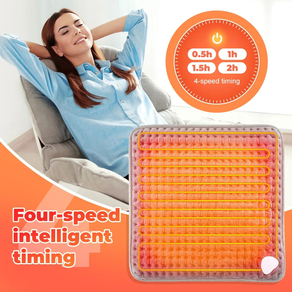 Electric Foot Heating Pad Washable Feet Warmer Heater Mat Plush Thermal Blanket Home Office Bedroom-ShoptAI	