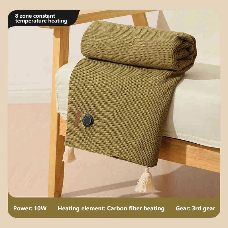 USB Electric Blanket Xiaomi Winter Portable Warm Blanket Washable Shoulder and Knee Fast Heating Home Camping-ShoptAI	