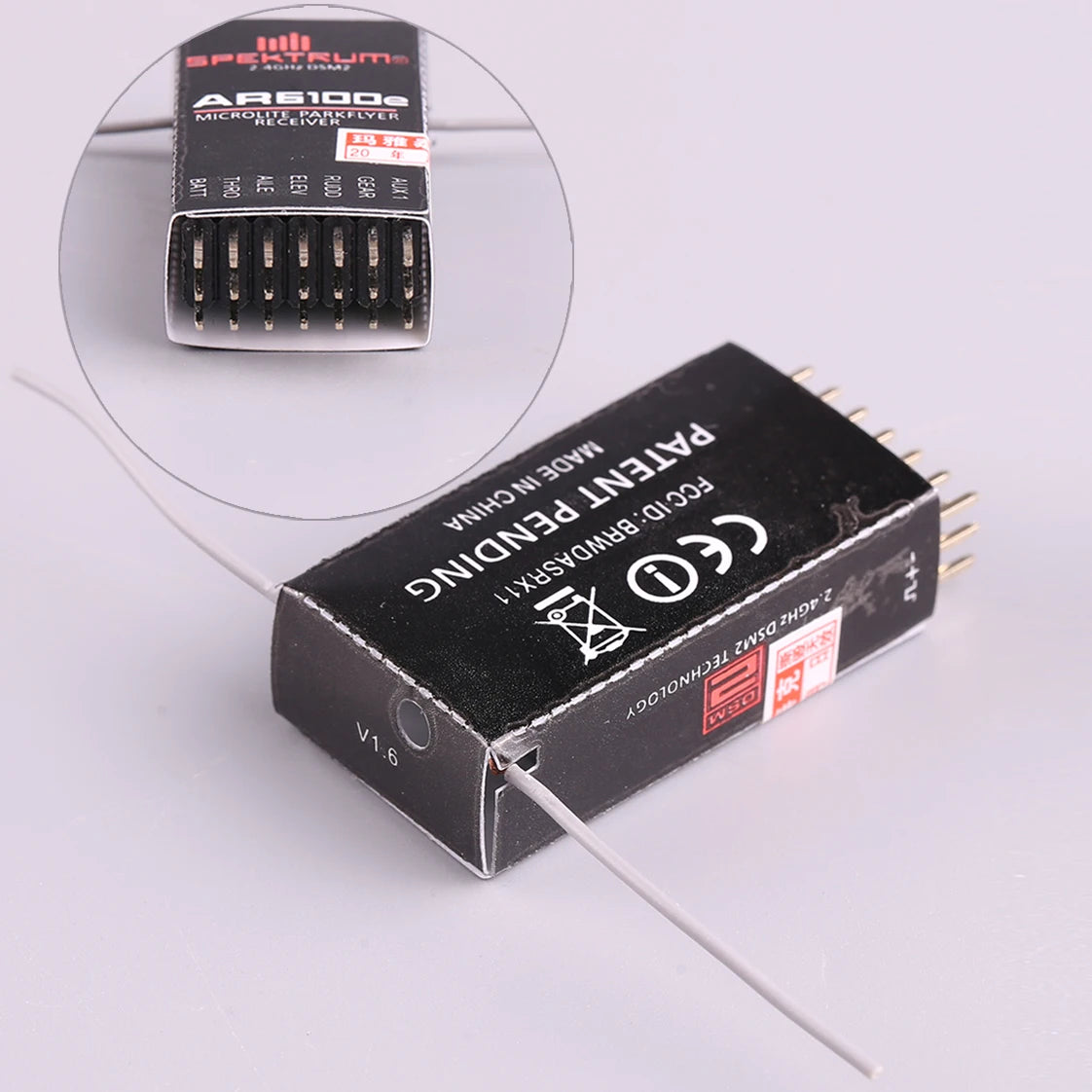 AR6100E Spectrum Receiver 2.4G 6 channel DSM2 model drone Receiver-ShoptAI	