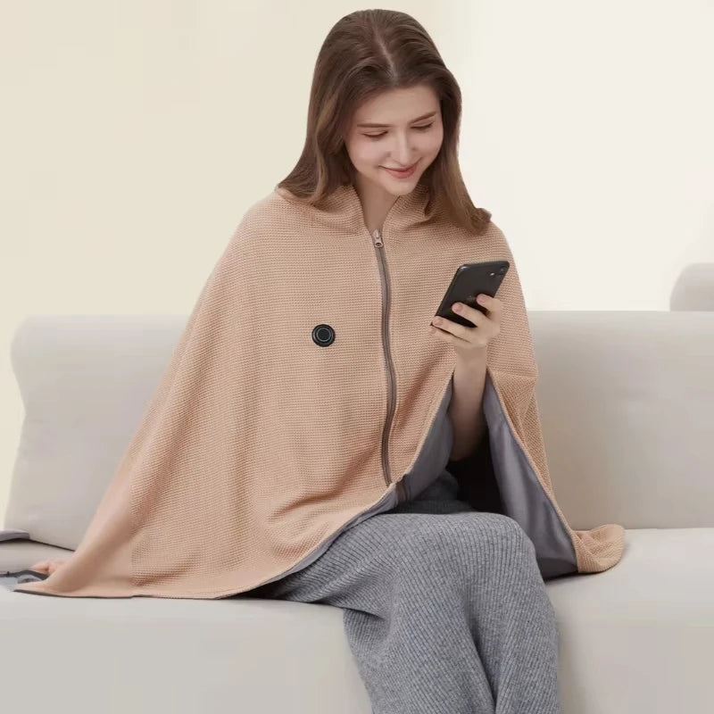 USB Electric Blanket Xiaomi Winter Portable Warm Blanket Washable Shoulder and Knee Fast Heating Home Camping-ShoptAI	