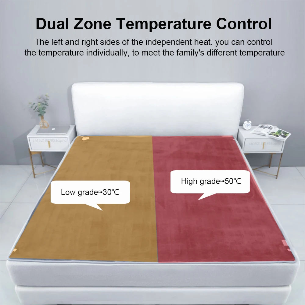 Electric Heating Blanket 220V Thicker Automatic Thermostat Heated Blanket Body Warmer Thermal Mattress for Room EU-ShoptAI	