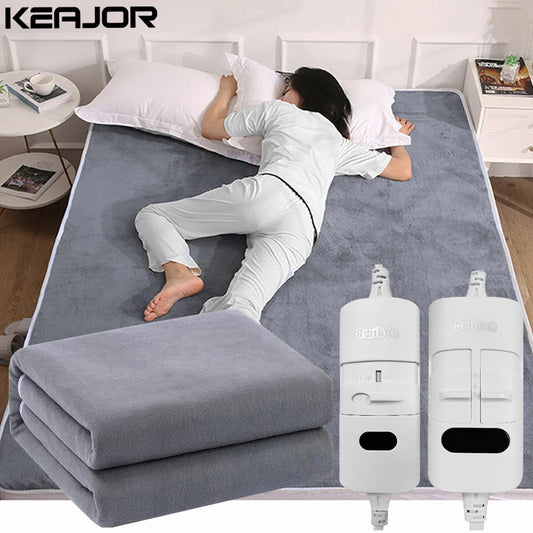 Electric Heating Blanket 220V Thicker Automatic Thermostat Heated Blanket Body Warmer Thermal Mattress for Room EU-ShoptAI	