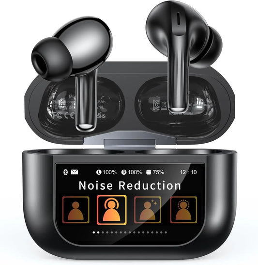 AI Translator Earbuds 144 Languages Real Time Translation Headphones with Screen Noise Cancelling Earphone	