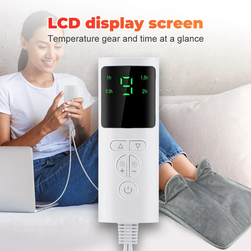 Electric Foot Heating Pad Washable Feet Warmer Heater Mat Plush Thermal Blanket Home Office Bedroom-ShoptAI	