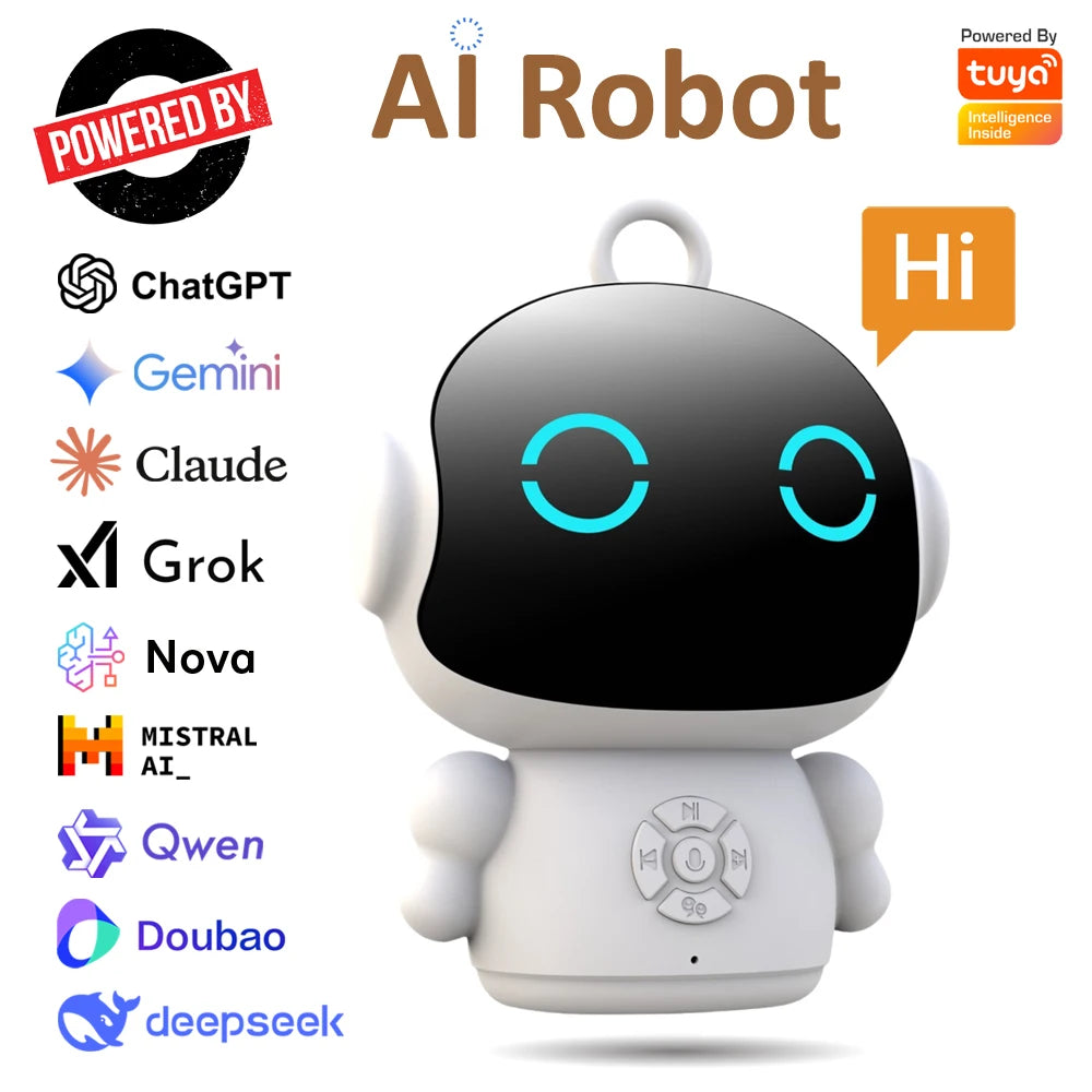 Tuya AI Smart Robot WiFi Early Education Toys for Children Speech Recognition & Voice Interactive Educational Learning Machine-ShoptAI	