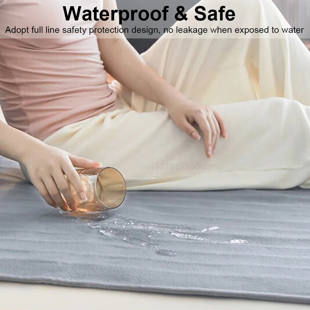 Electric Heating Blanket 220V Thicker Automatic Thermostat Heated Blanket Body Warmer Thermal Mattress for Room EU-ShoptAI	