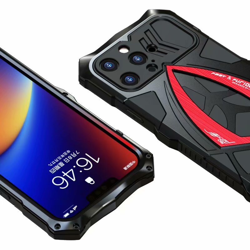 Cool Case Apple 13 Pro Max Race Car Fashion iPhone 13 Tough Cover Heavy Duty Metal Armor Camera Protector
