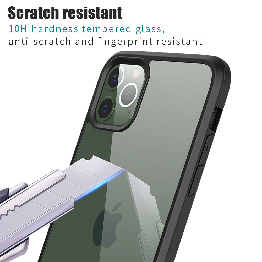 Apple iPhone 11 Pro Max Silikon H¨¹lle Doppelseitige Geh?rtete Glas abdeckung 360 Ganzk?rper Displayschutzfolie