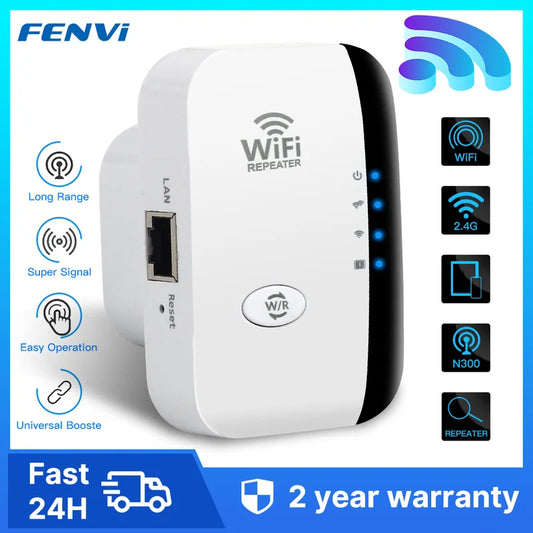 300Mbps Wireless WIFI Repeater FENVI Remote Wifi Extender Amplifier 802.11N WiFi Booster	
