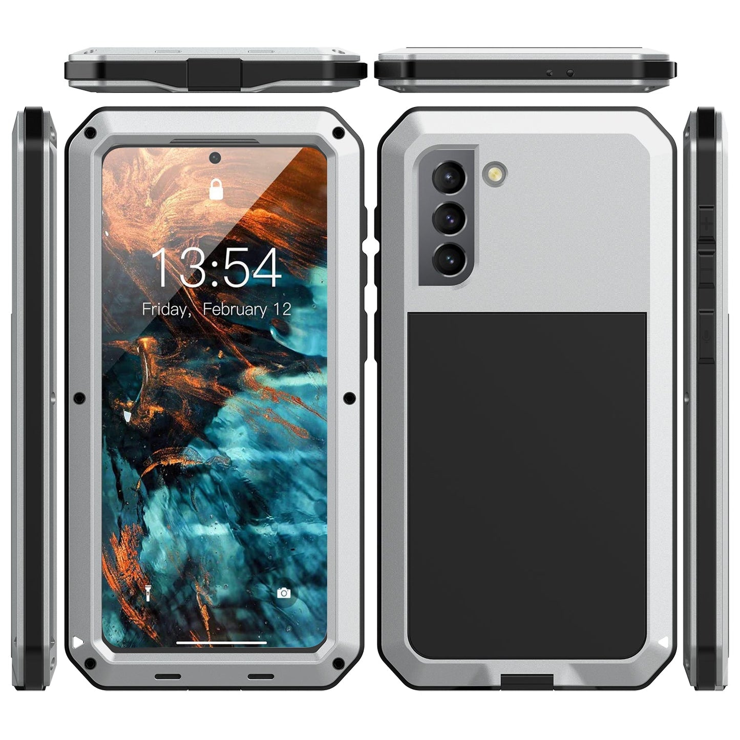 Outdoor Samsung S21 Gorilla H¨¹lle Doom Armor S21 Ultra Plus Metall Aluminium Heavy Duty Case Sto?fester Sto?f?nger 