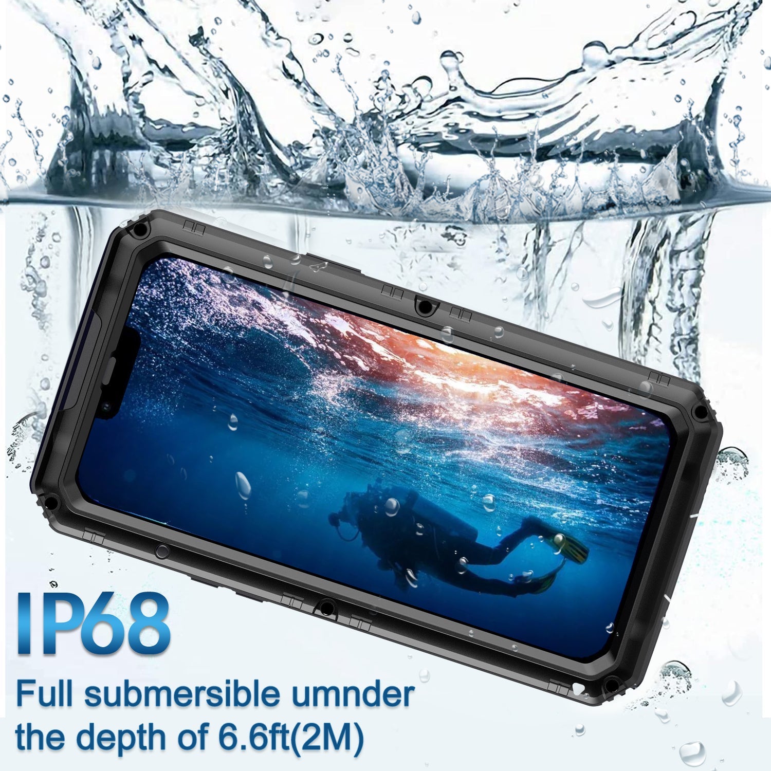 Luxury Outdoor iPhone 13 Pro Max Gorilla Case IP68 Waterproof Safeguard Heavy Duty Metal Armor Cover