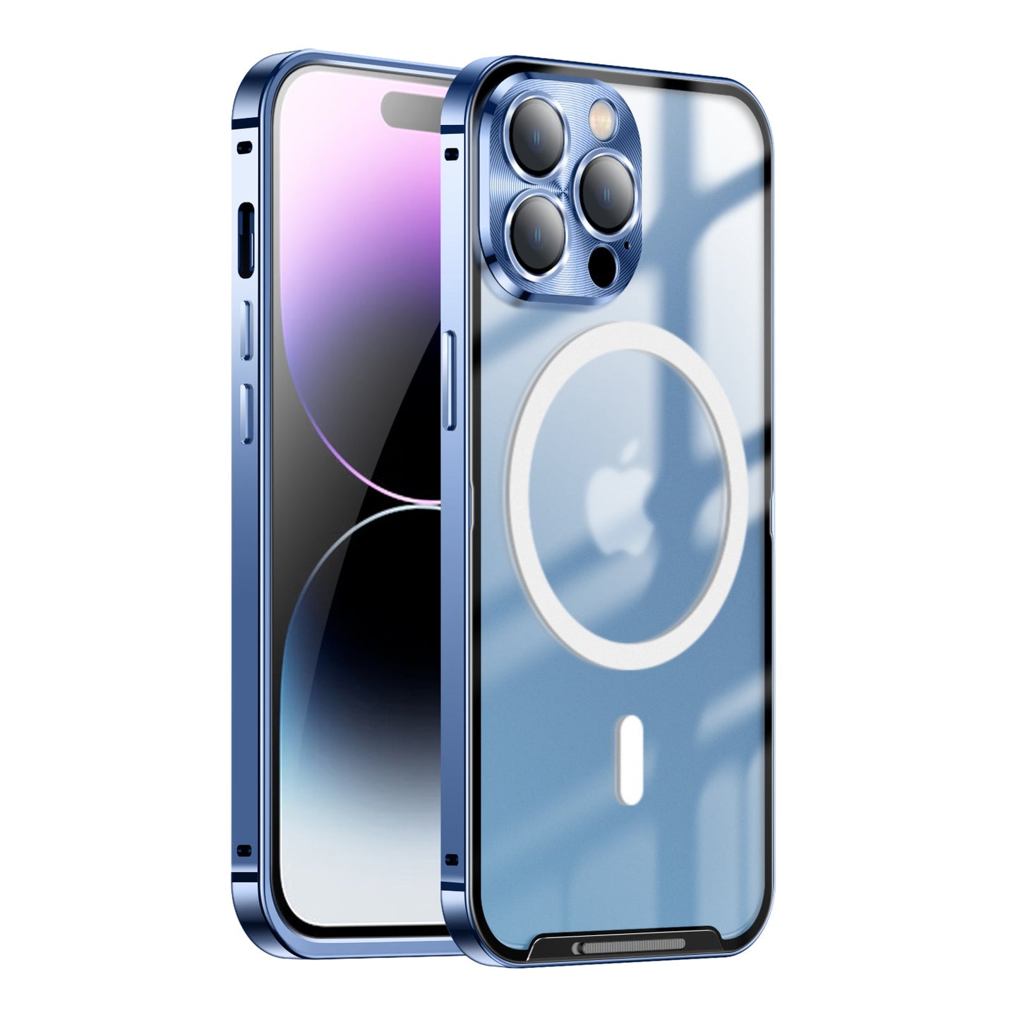 Magnetische iPhone 14 Pro Max Magsafe H¨¹lle Luxus Apple 14 Plus Kameraschutz aus Metall Aluminium Sto?feste ultrad¨¹nne HandyH¨¹lle
