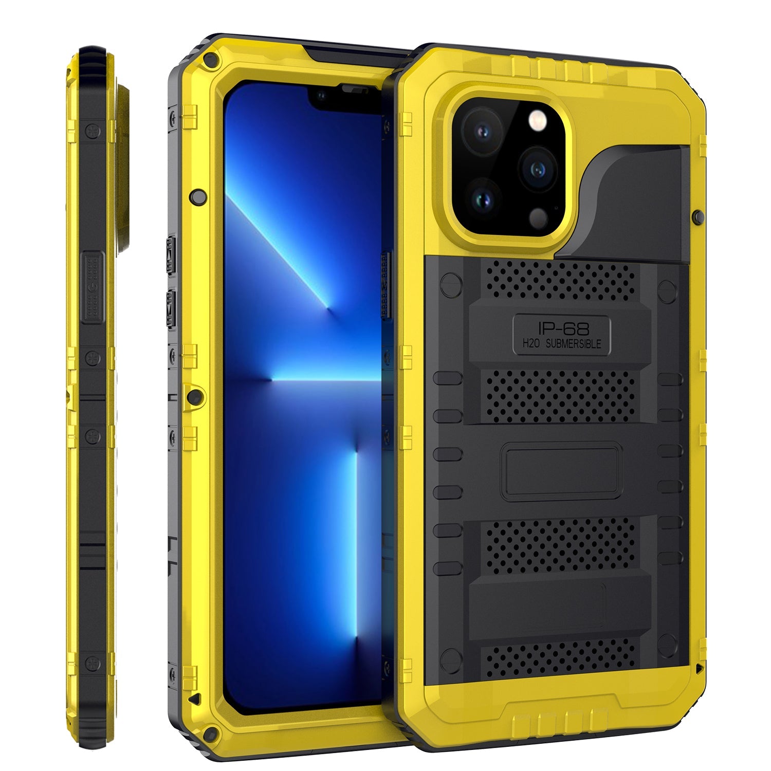Luxury Outdoor iPhone 13 Pro Max Gorilla Case IP68 Waterproof Safeguard Heavy Duty Metal Armor Cover