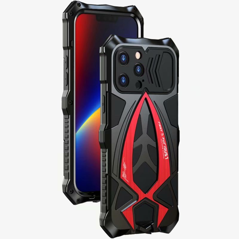 Cool Case Apple 13 Pro Max Race Car Fashion iPhone 13 Tough Cover Heavy Duty Metal Armor Camera Protector