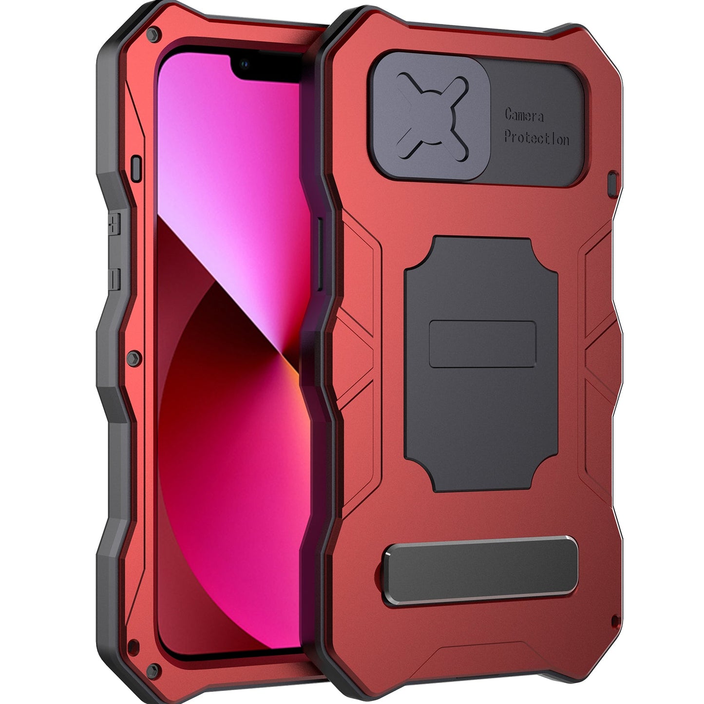 Apple iPhone 13 Pro Max Milit?r Handyh¨¹lle 12 Pro Rugged Armor Case Sto?stange Metall Gleiten Kameraschutz St?nder