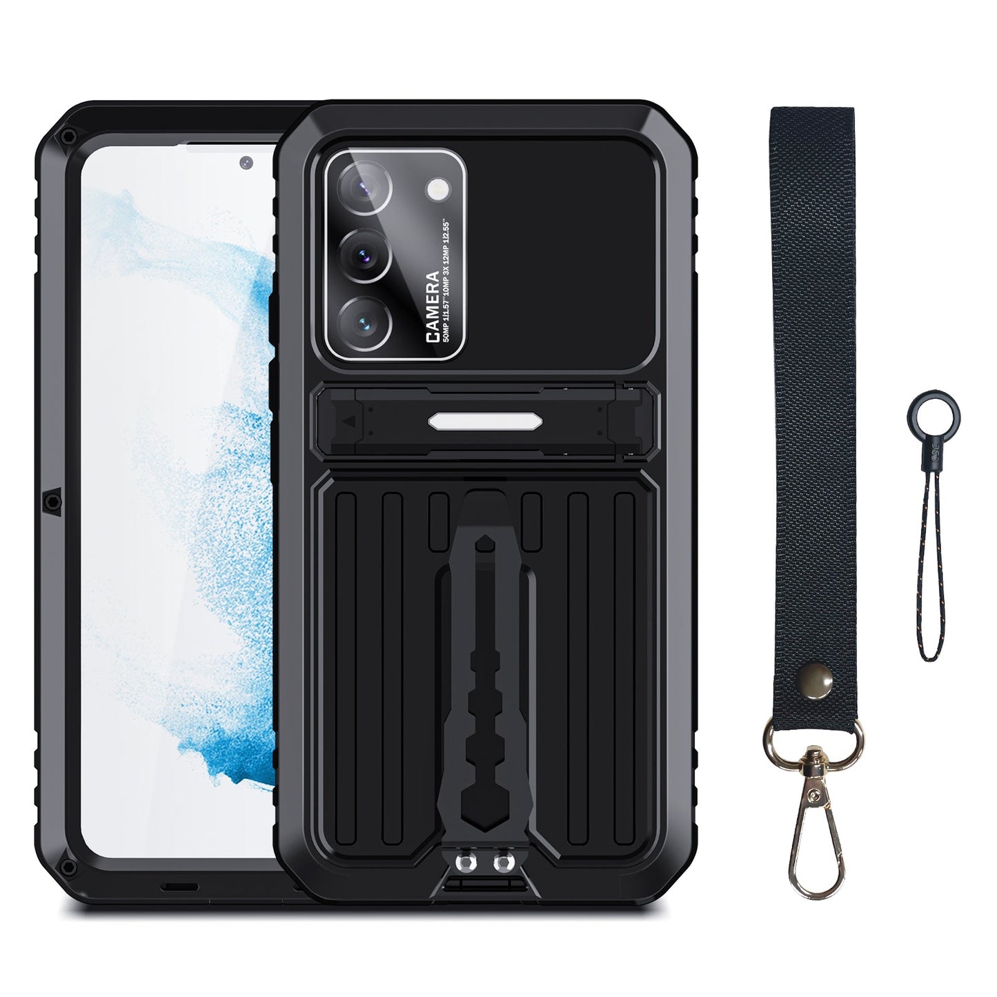 Samsung Galaxy S22 Ultra Milit?r H¨¹lle Armor Cover Shockproof Plus Metal Back Clip Invisible Bracket