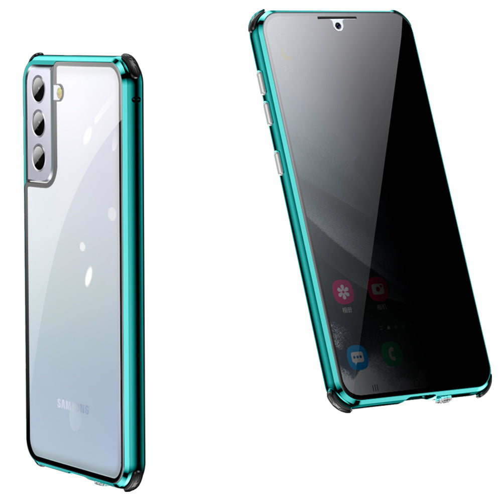 Anti-Spy Case Samsung  S21 Plus Ultra Magnetic Adsorption Privacy Protect Cover Two Sided Temper Glass