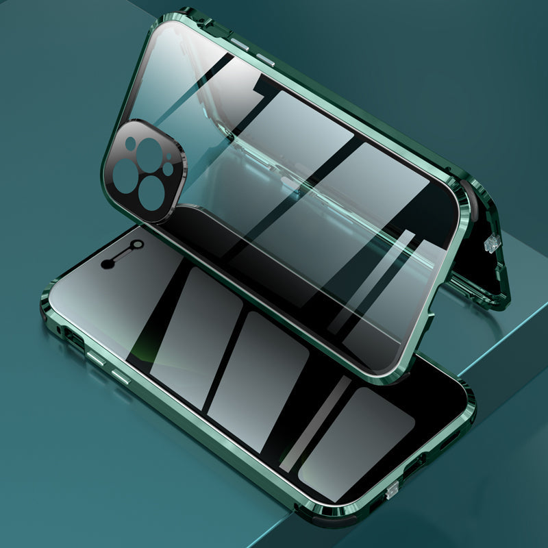 Anti-Peep Schutzh¨¹lle iPhone 12 Pro Max Magnetische Adsorption Apple 11 Pro Case Doppelseitig Temperglas