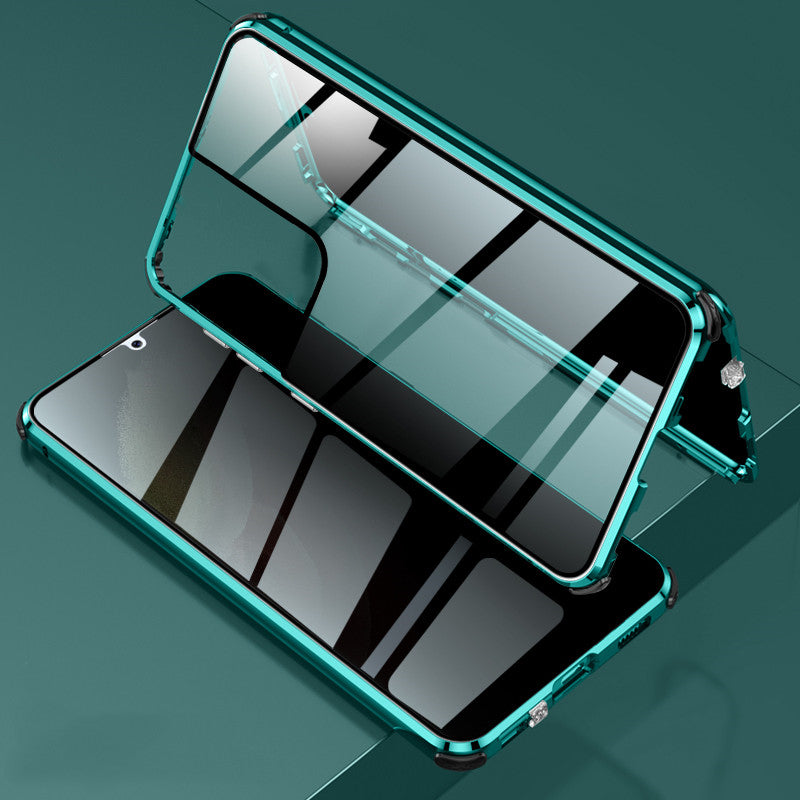 Anti-Spy Case Samsung  S21 Plus Ultra Magnetic Adsorption Privacy Protect Cover Two Sided Temper Glass