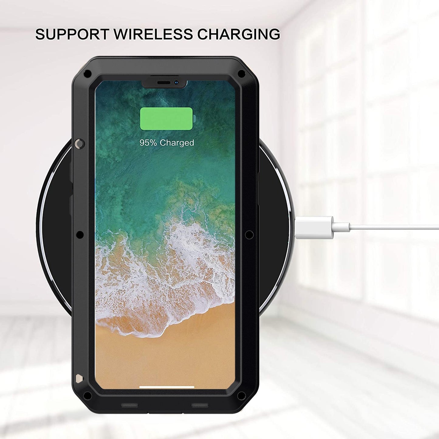 Outdoor iPhone 13 Pro Max Gorilla Glas H¨¹lle Doom Armor Sto?festes staubdichtes Metall Aluminium Case 