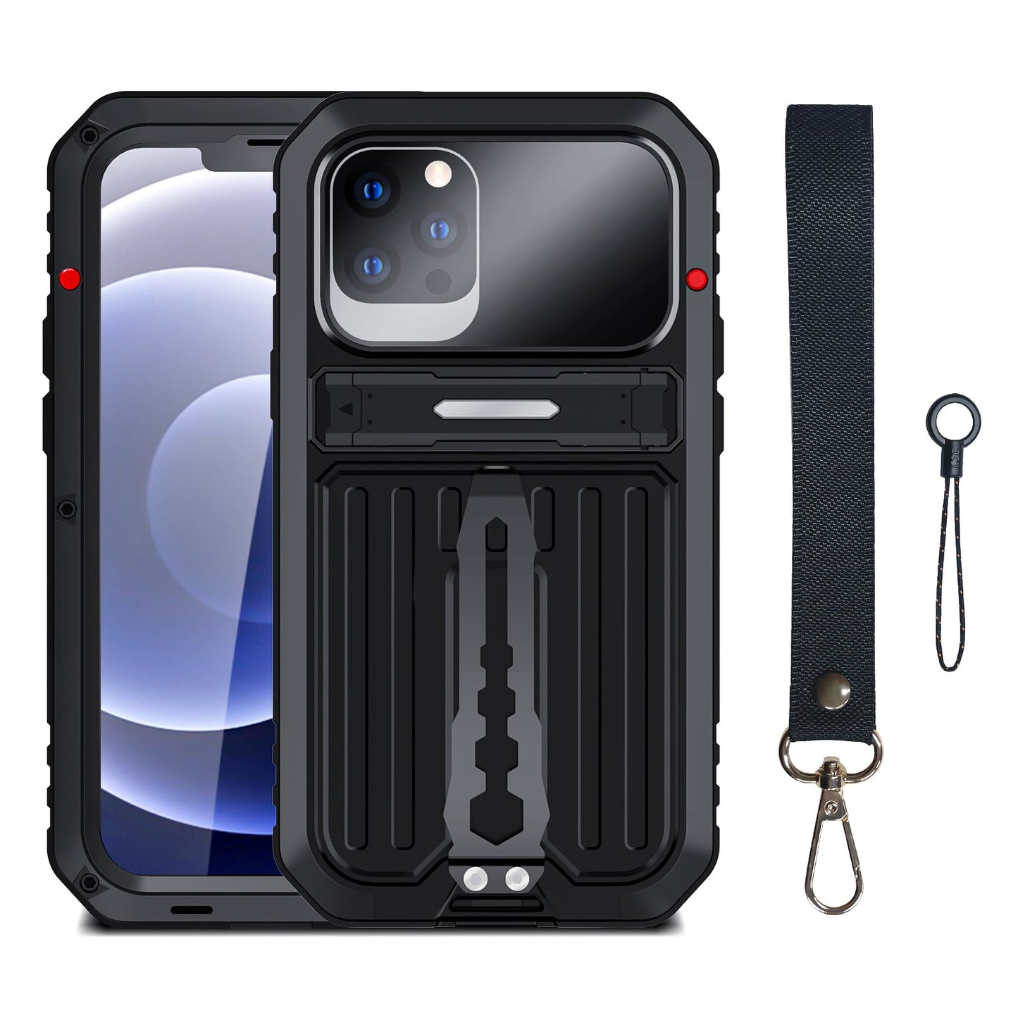 Neue R¨¹stung Handyh¨¹lle iPhone 12 Pro Max Milit?rh¨¹lle Apple 12 Sto?fester St?nder Case