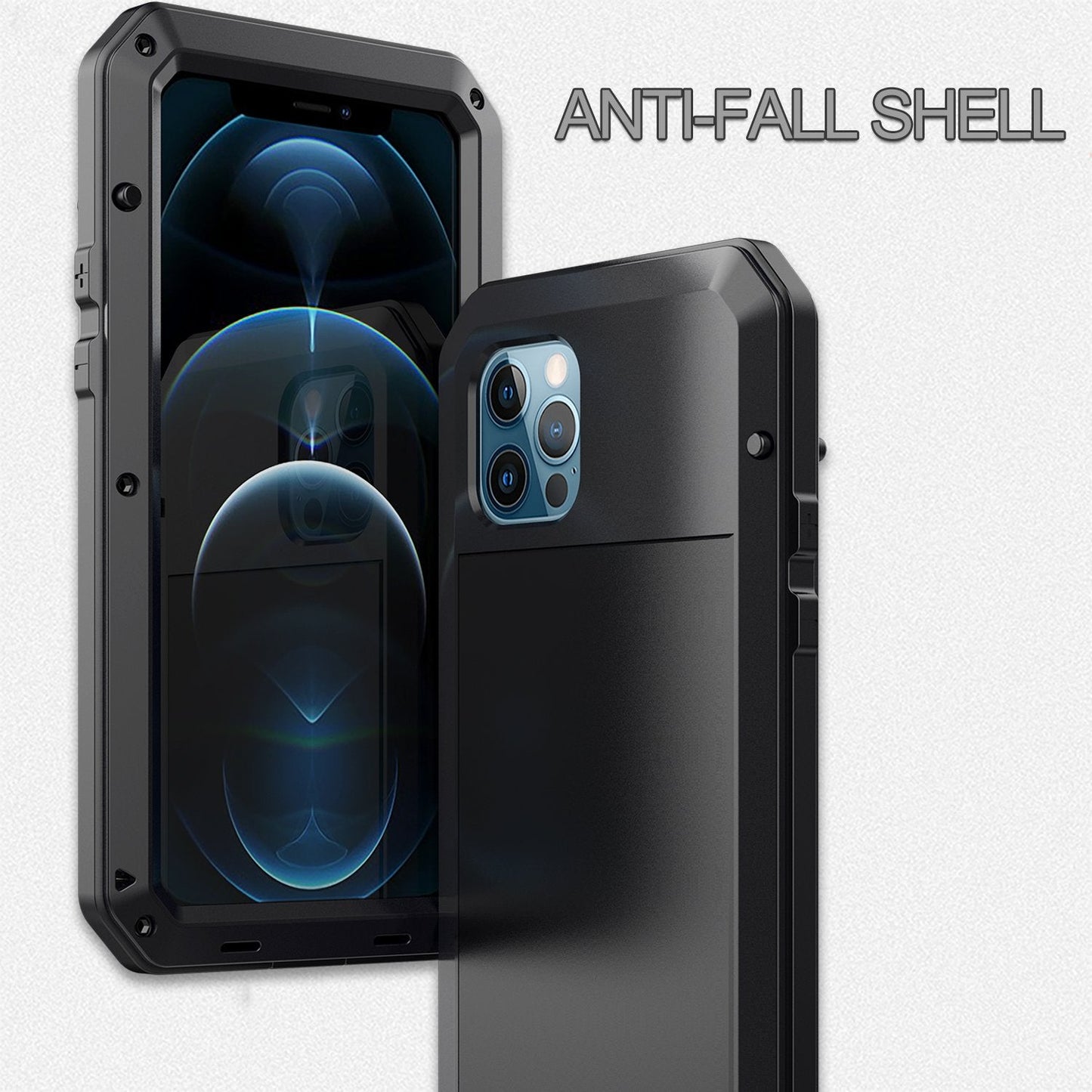  iPhone 11 Pro Max Gorilla Glas Handyh¨¹lle Doom Armor Case Sto?festes Staubdichtes Metall Aluminium