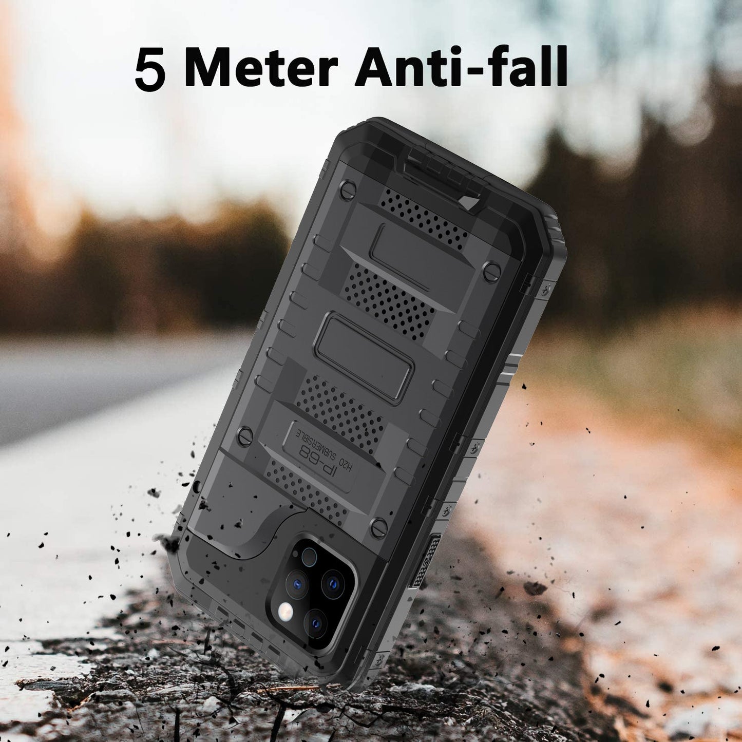 Luxury IP68 Waterproof Apple iPhone 12 Pro Max Gorilla Case Milit?ry Safeguard Outdoor Heavy Duty Metal Armor Cover