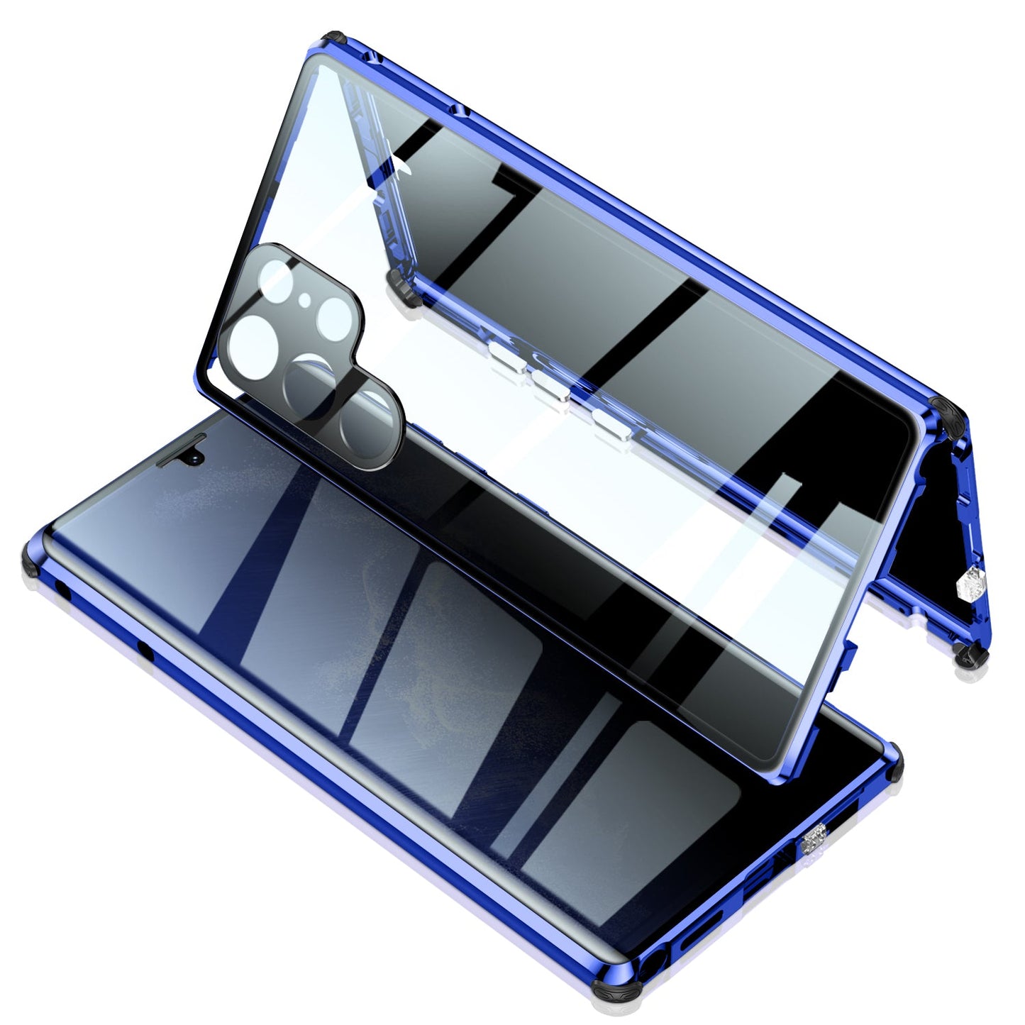 Anti-Peep H¨¹lle Samsung Galaxy S22 Ultra Privacy Case Vorderseite R¨¹ckseite Magnetische Adsorption Zweiseitiges Temperglas 