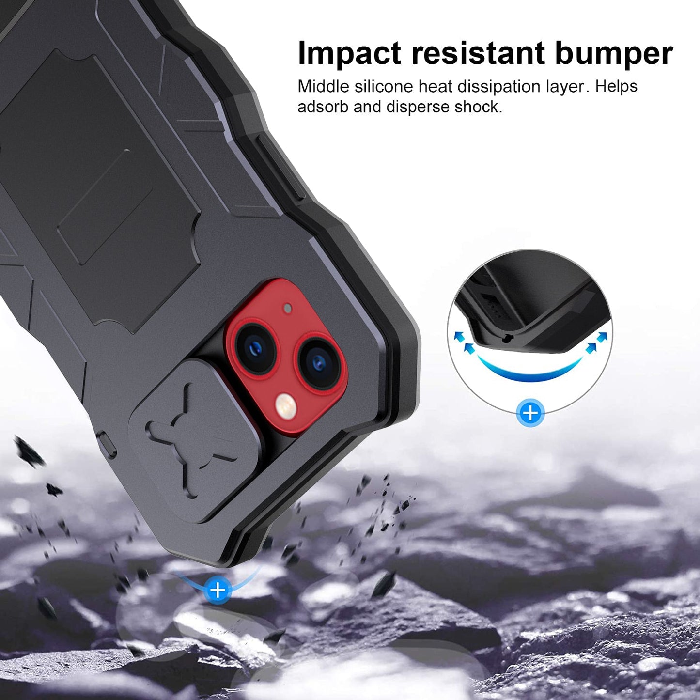 Apple iPhone 13 Pro Max Milit?r Handyh¨¹lle 12 Pro Rugged Armor Case Sto?stange Metall Gleiten Kameraschutz St?nder