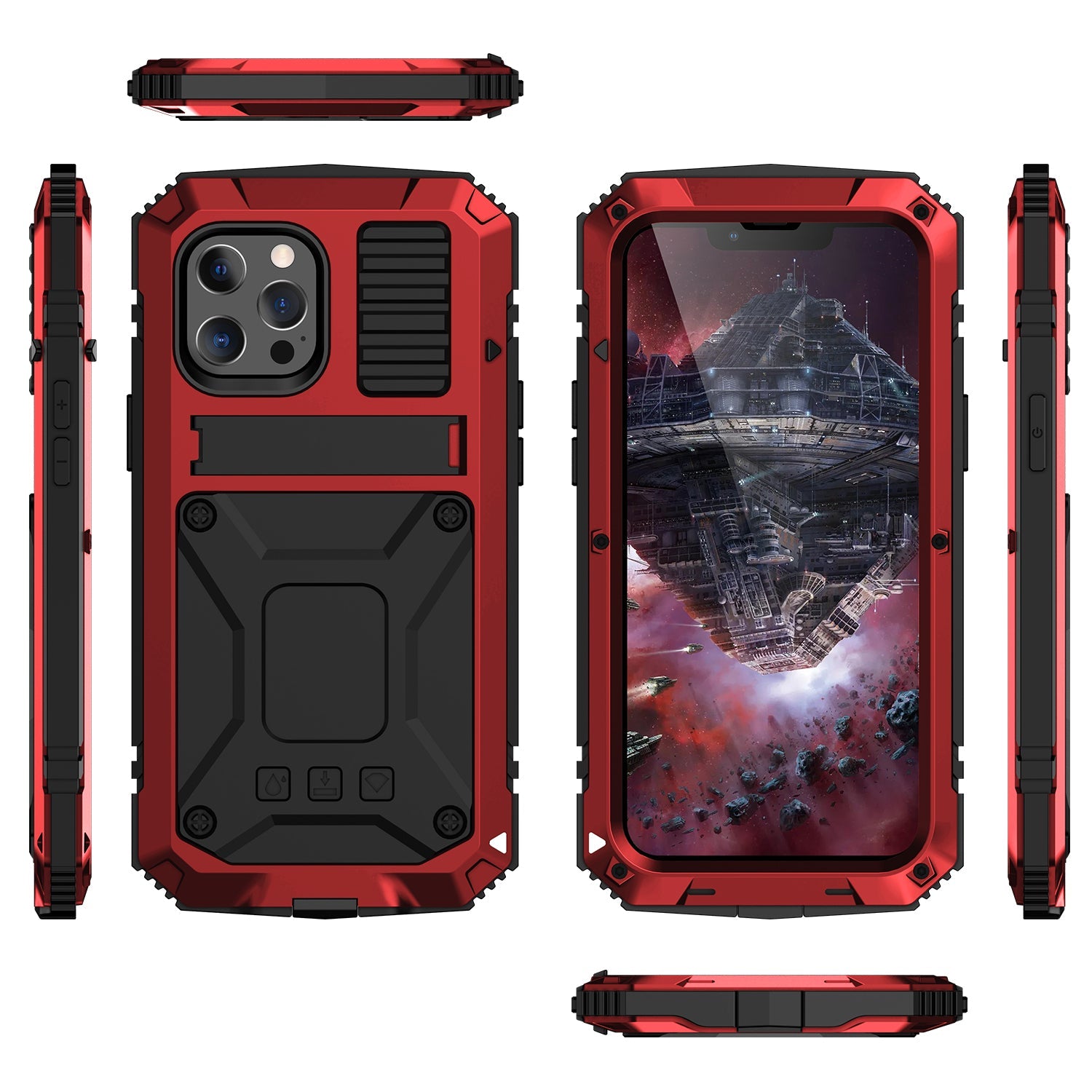 iPhone 13 Pro Max Milit?r Qualit?t H¨¹lle Kameraschutz Robuste R¨¹stung in Sto?fest Heavy Duty 360 Full Cover